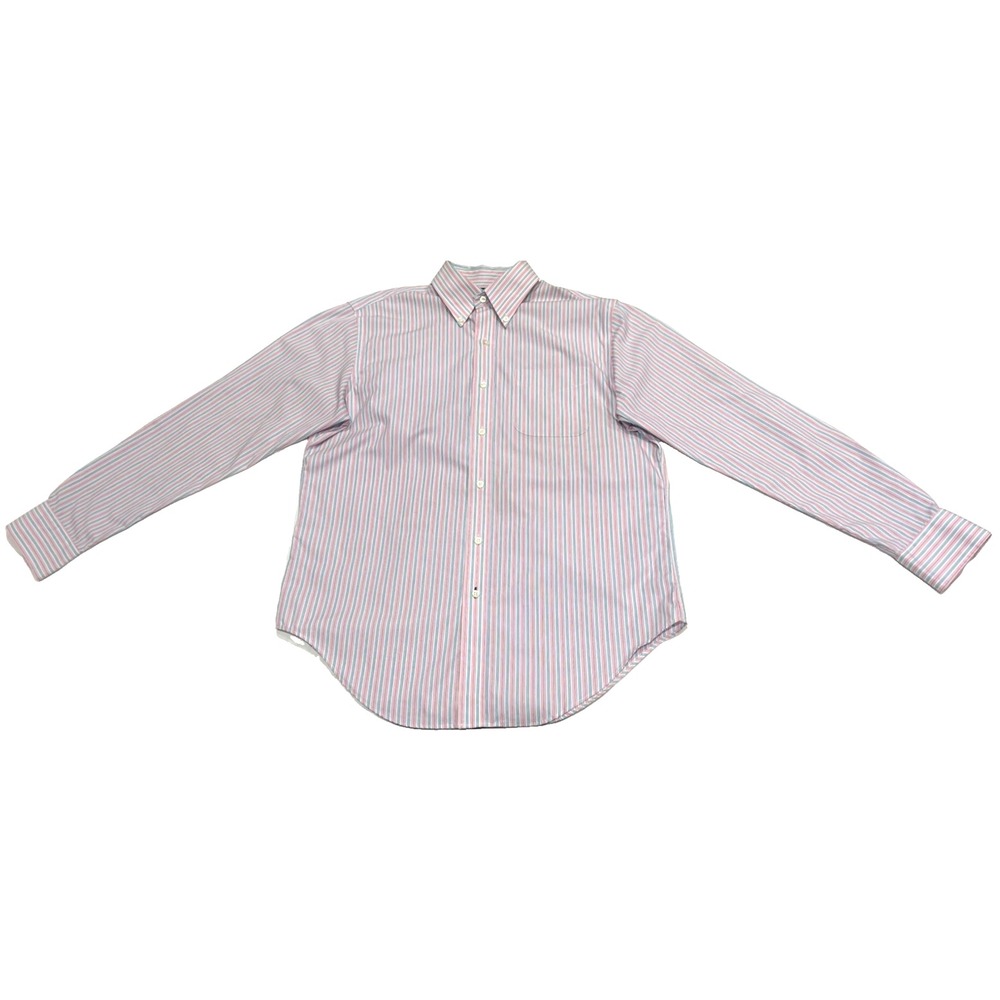 Lauren Ralph Lauren Mens Classic Fit Stretch Non Iron Striped Shirt 15.5 34/35